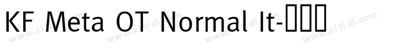 KF Meta OT Normal It字体转换